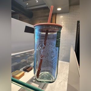 Starbucks reusable glass cup